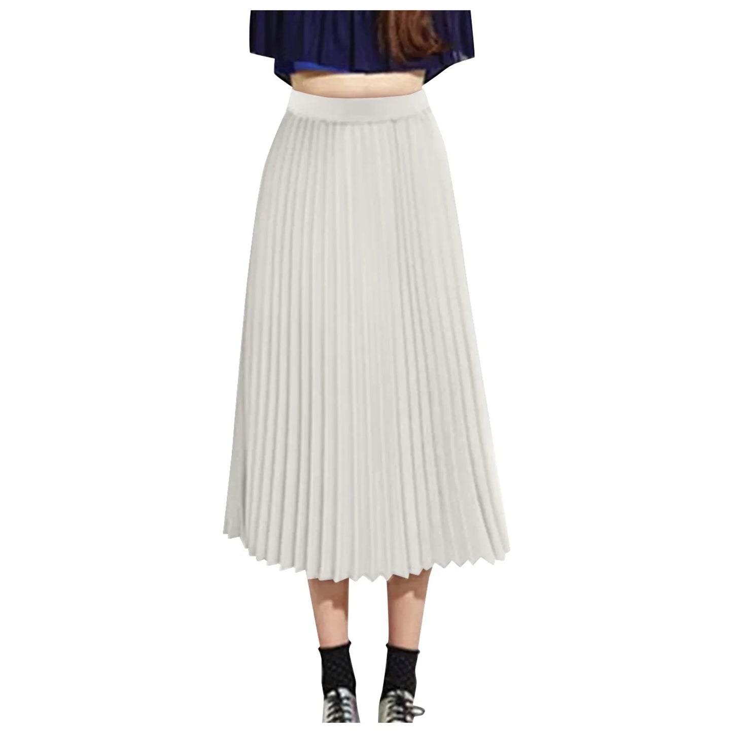Women's Fashion Loose Casual Elastic High-waisted Beach Skirt