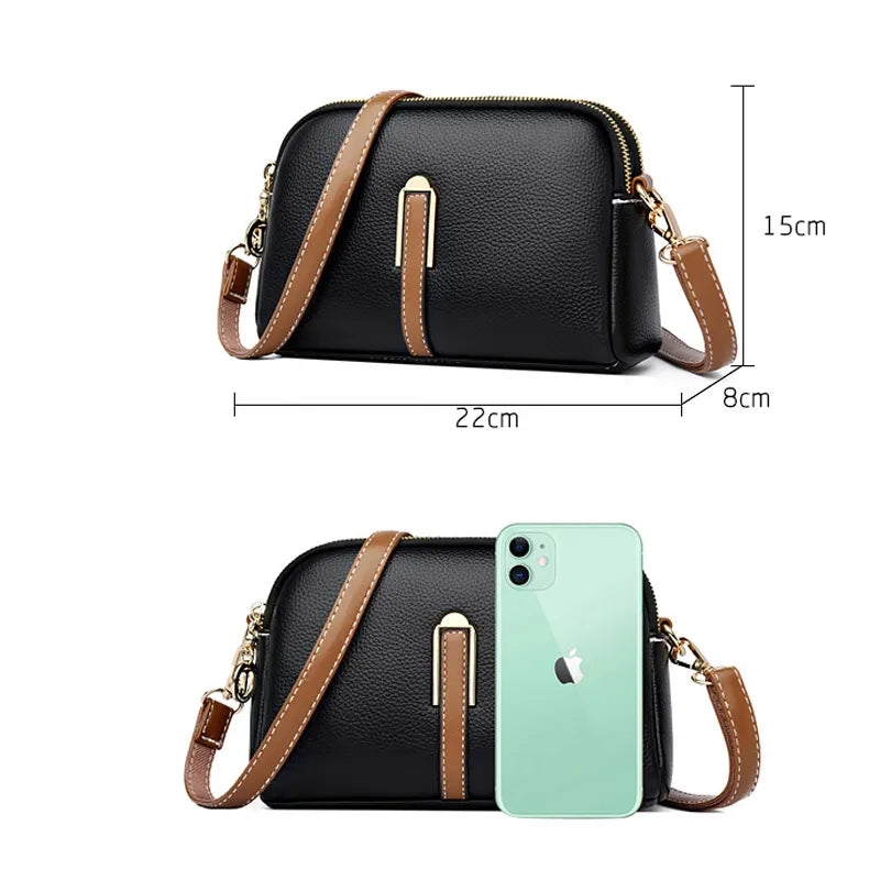 100% Genuine Leather Shoulder bag Women Handbag Designer Cowhide Flap Bag Luxury Women's  Bags Crossbody Bags For Women