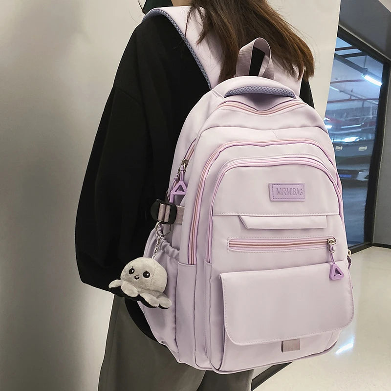 Large Capacity Backpack Women Unisex Travel Backpack Multi Pocket College Student Schoolbag For Teenage Girl Men Book
