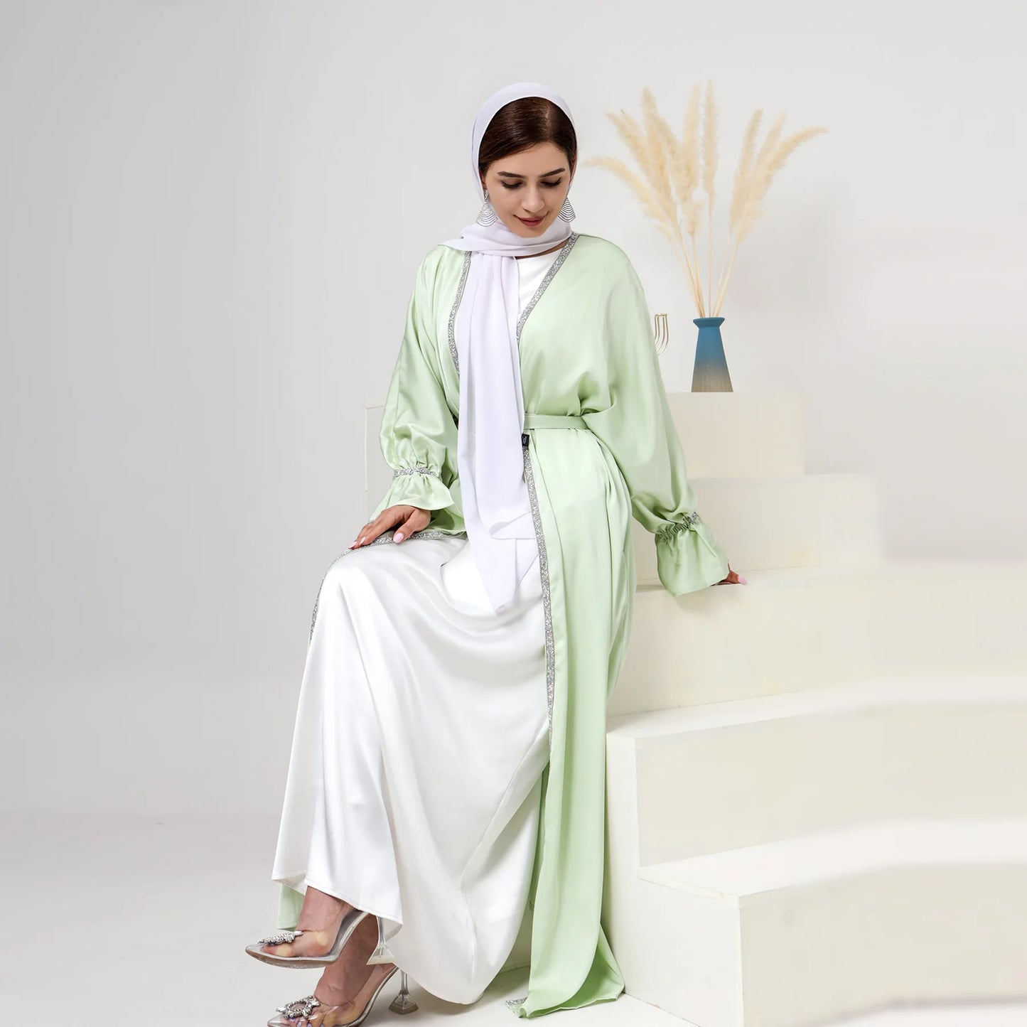 Open Kimono Abaya Islamic Clothing Jalabiya For Women