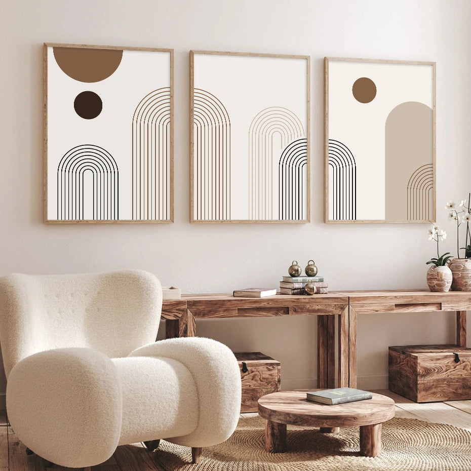 Geometric Line Boho Posters Canvas Painting Wall Art Print Pictures for Bedroom Living Room Interior Home Decoration
