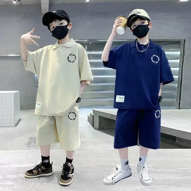 Korean Children's Clothing  Child Track Suits Summer Boys Clothes Toddler Boy Outfits
