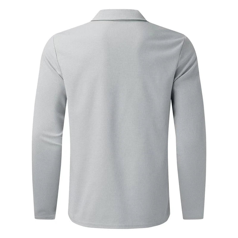 Men's Sweat-shirt Set Solid Polo Shirt and Sweatpants High Quality Male Outdoor Casual Sports Suit Gym Long Sleeve Tracksuit set