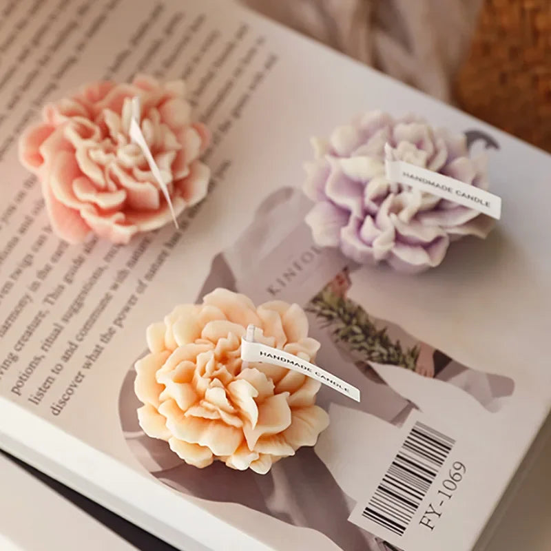 Carnation 3DFlower Candle Home Decoration Wedding Bar Party Souvenirs Aromatherapy Candle Room Decor Ornament Gifts