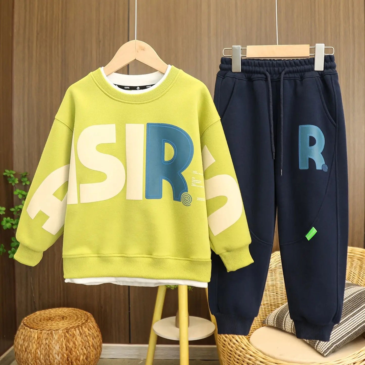 New Autumn Spring Trendy 2pcs Sweaters+Pants Sports Suits 3-14 Years Kids Leisure Loose Outfits Children Clothes boy Sets