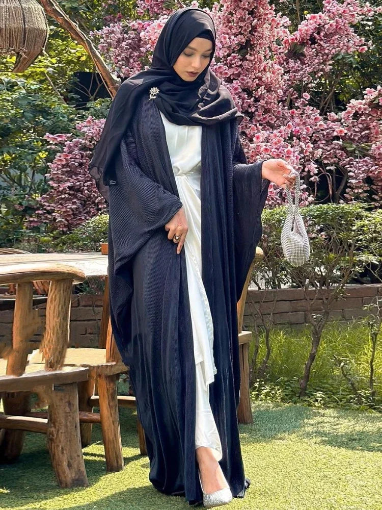 Muslim Cardigan Abaya Kimono Coat Fashion Chiffon Abayas for Women Hijab Dress Ramadan Islamic Kaftan Tunic