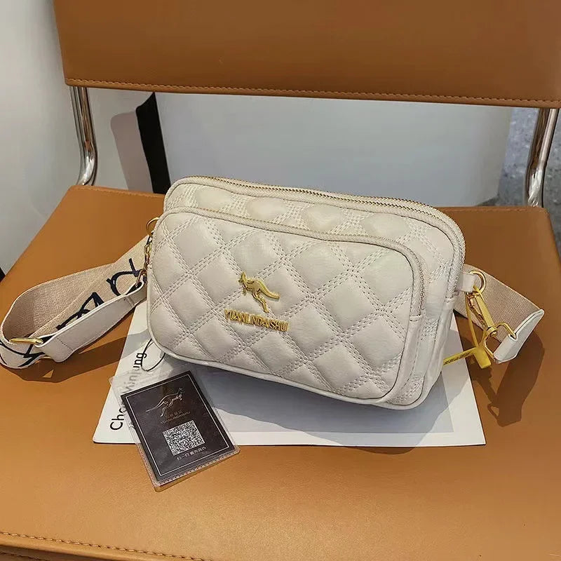 Small Lingge Women's Bag New Trend Ins Small Fragrant Style Shoulder Bag Niche Handbag Three-layer Casual Crossbody Bag