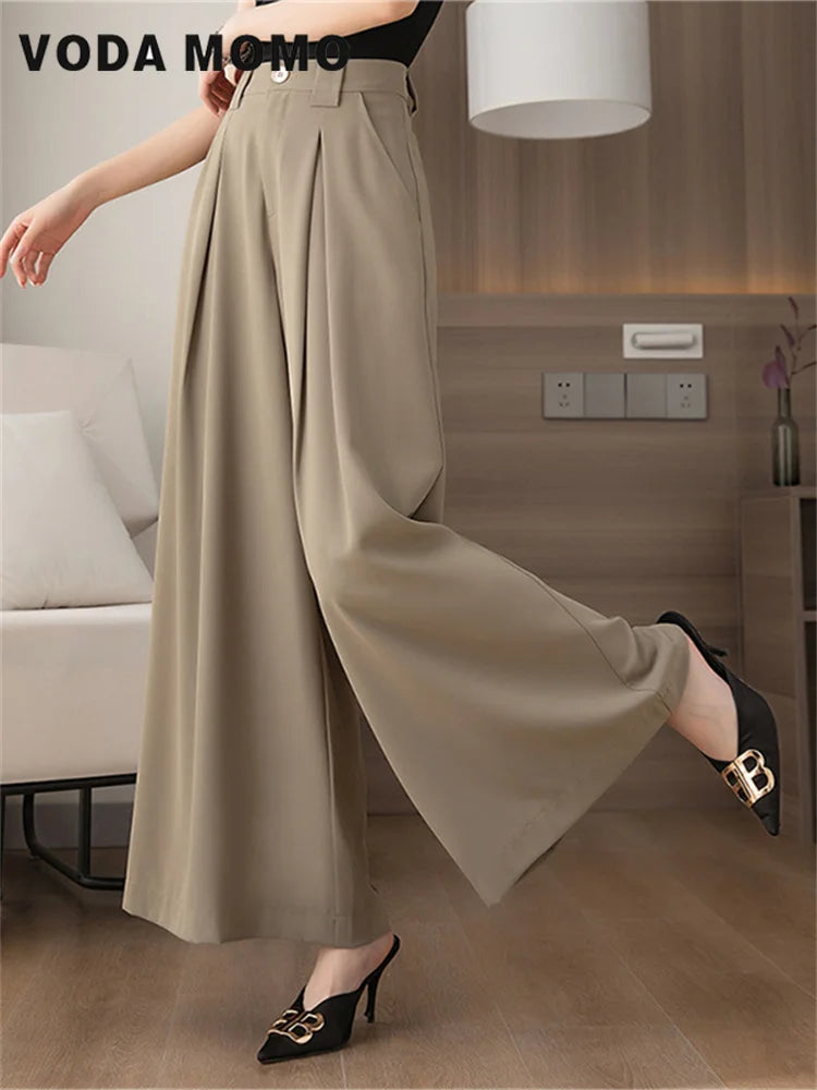Leisure All-match Temperament  Fashion ,Trousers wide Leg Pants Women Loose