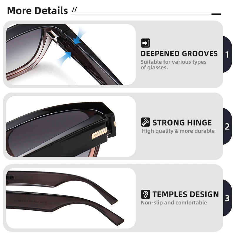 New Fit Over Myopia Glasses Cover Sunglasse Polarized Men Women UV400 Anti-Glare Cover Sun Glasses Safe Driving