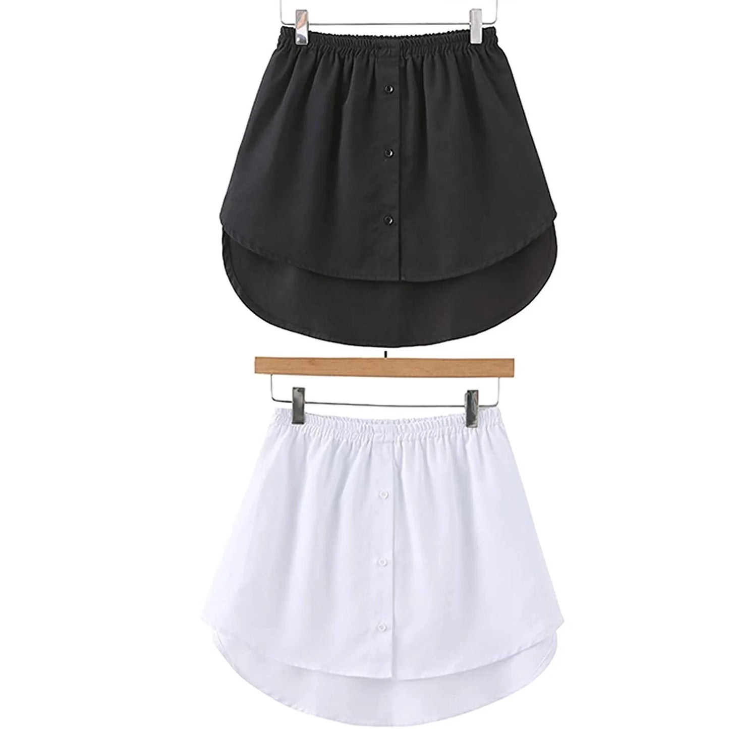 Women Fake Shirt Hem Detachable Underskirt Irregular Skirt Blouse Hem Extender Mini Skirt Layered Inner Layer