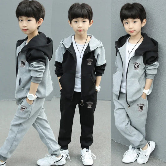 New Spring Autumn Child Boy Clothing Set Letter Hoodies Coats + Pants 2Pcs Tracksuit Suit For Kids Children Present