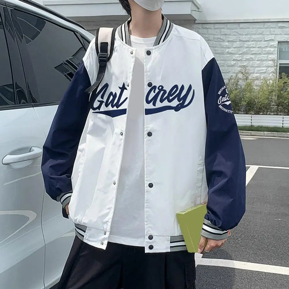 Men Clothing Spring Autumn Coats Male Baseball  Embroidered Jackets for Men Loose Fashion Coat