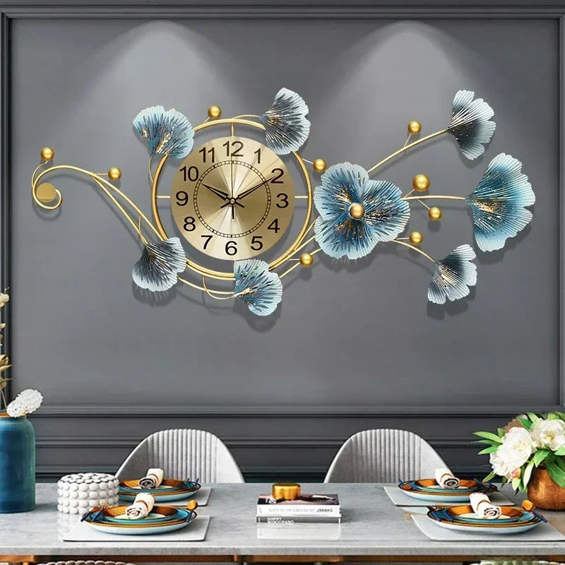 Luxury Wall Clock Modern Design Large Wall Art Living Room Decoration Metal Clocks Home Decor Digital Mute Watch Reloj De Pared