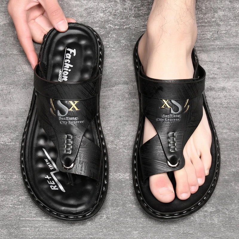 Men's Sandals Wholesale Summer Soft soled Anti slip Beach Shoes Men's Large New flip-flops Casual Outwear Sandals