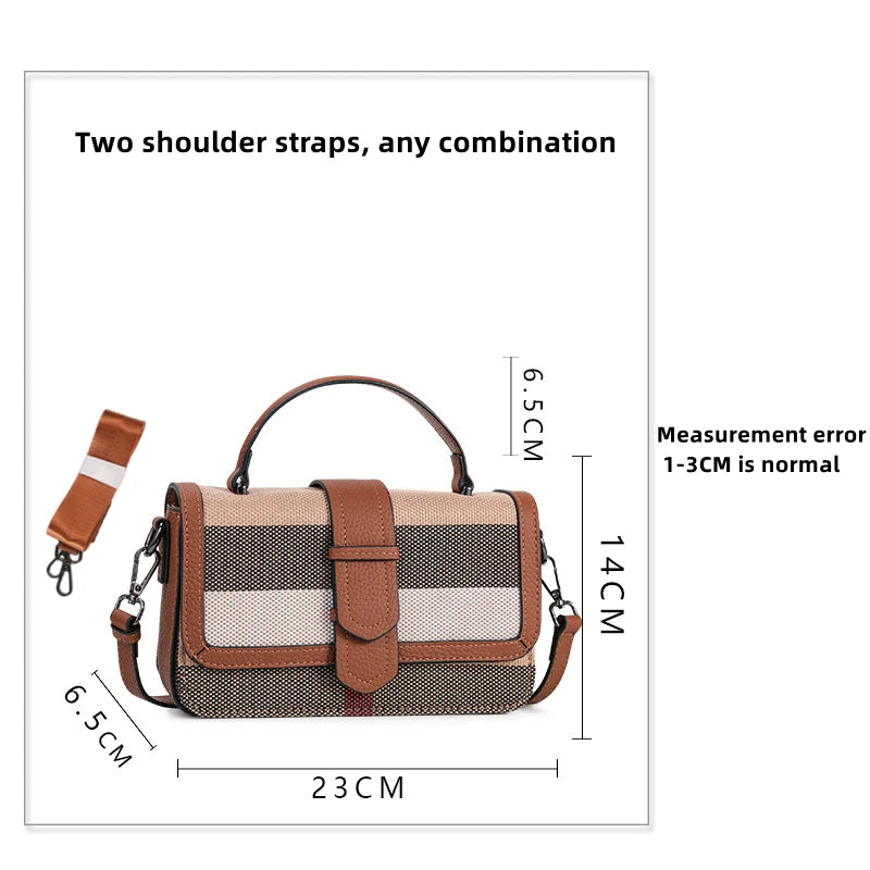 Fashion Plaid Crossbody Bags for Women New High Capacity Simple Shoulder Purses Female Brand Designer Trends Handbags