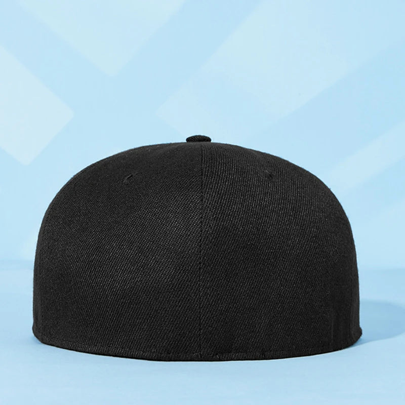 Big Bone Baseball Caps Adult Flat Peak Hip Hop Fitted Hat Men Women Large Size Snapback Cap