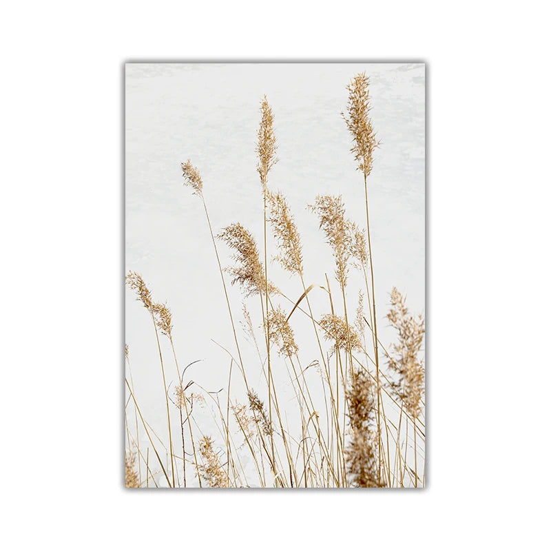 Beige Flower Beach Landscape Picture Bohemia Poster and Print Nordic Home Decor Wall Art Canvas Painting for Living Room Design