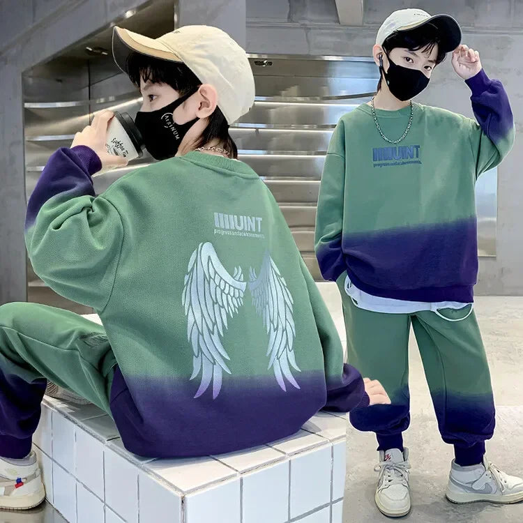 Boy Set Children's Clothing Children's Top and Bottom Clothes Set 5 6 7 8 9 10 11 12 13 14 15 Years Suit for Boy Clothes Outfit