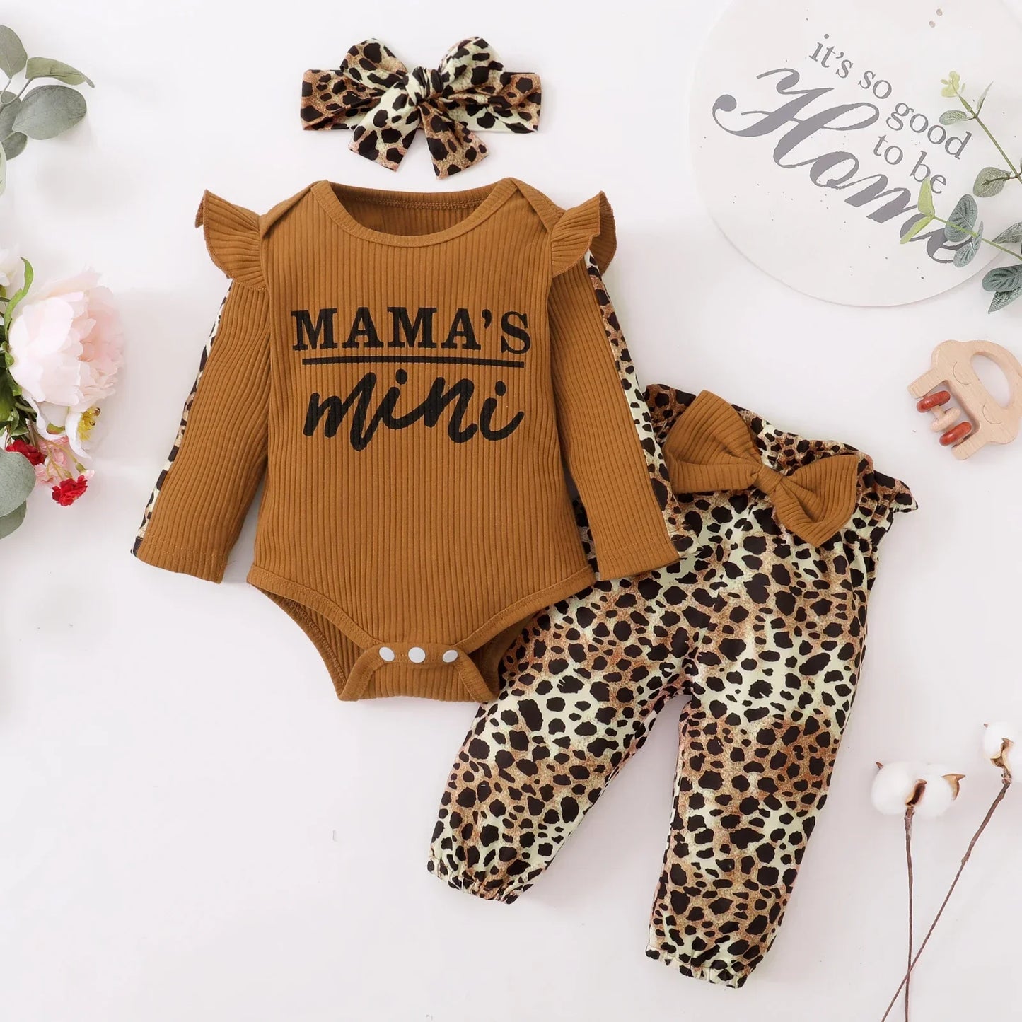 Newborn Girl Clothes Set New Born Baby Clothes Toddler Girl Outfits Baby Bodysuit Bow Pants Headband Infant 0-24M Baby Clothes