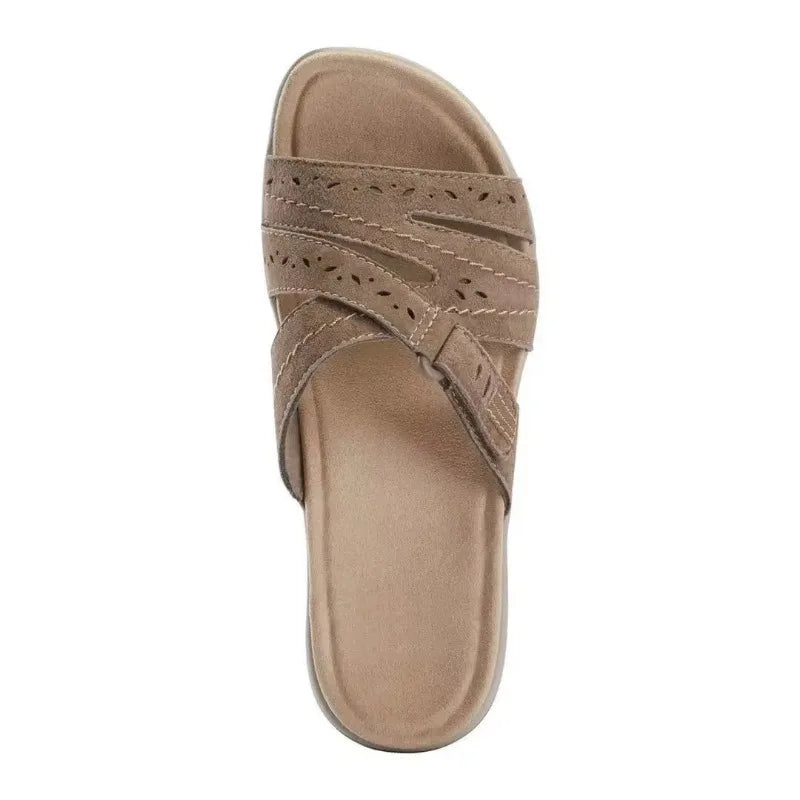 Summer Women Wedge Sandals Premium Orthopedic Open Toe Sandals Vintage Anti-slip Leather Casual Female Platform Retro Shoes