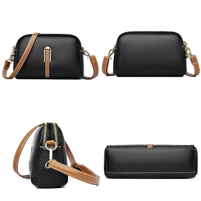 100% Genuine Leather Shoulder bag Women Handbag Designer Cowhide Flap Bag Luxury Women's  Bags Crossbody Bags For Women