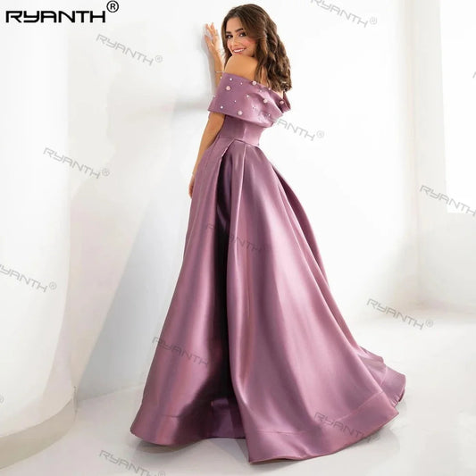 Dress Female Evening Dress Party Elegant Off Shoulder Celebrity Lace Elegant Party Dresses for Women Satin