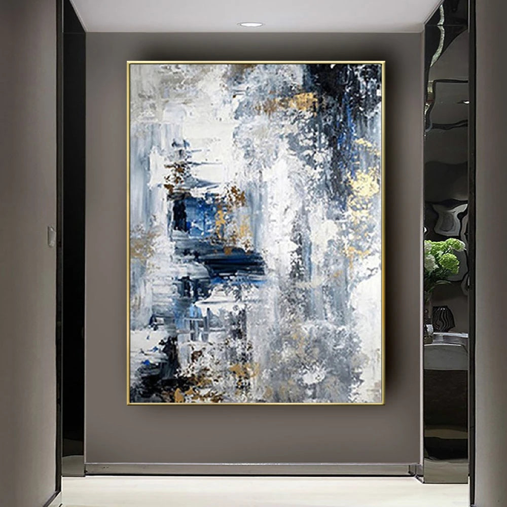 Large Handmade Textured Oil Painting On Canvas Modern Abstract POP Geometry Wall Art Picture For Living Room Bedroom Room Decor
