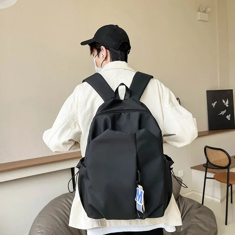 High Quality and Fashionable Women's Backpack Large Capacity Waterproof Backpack Nylon Solid Leisure Zipper Backpack