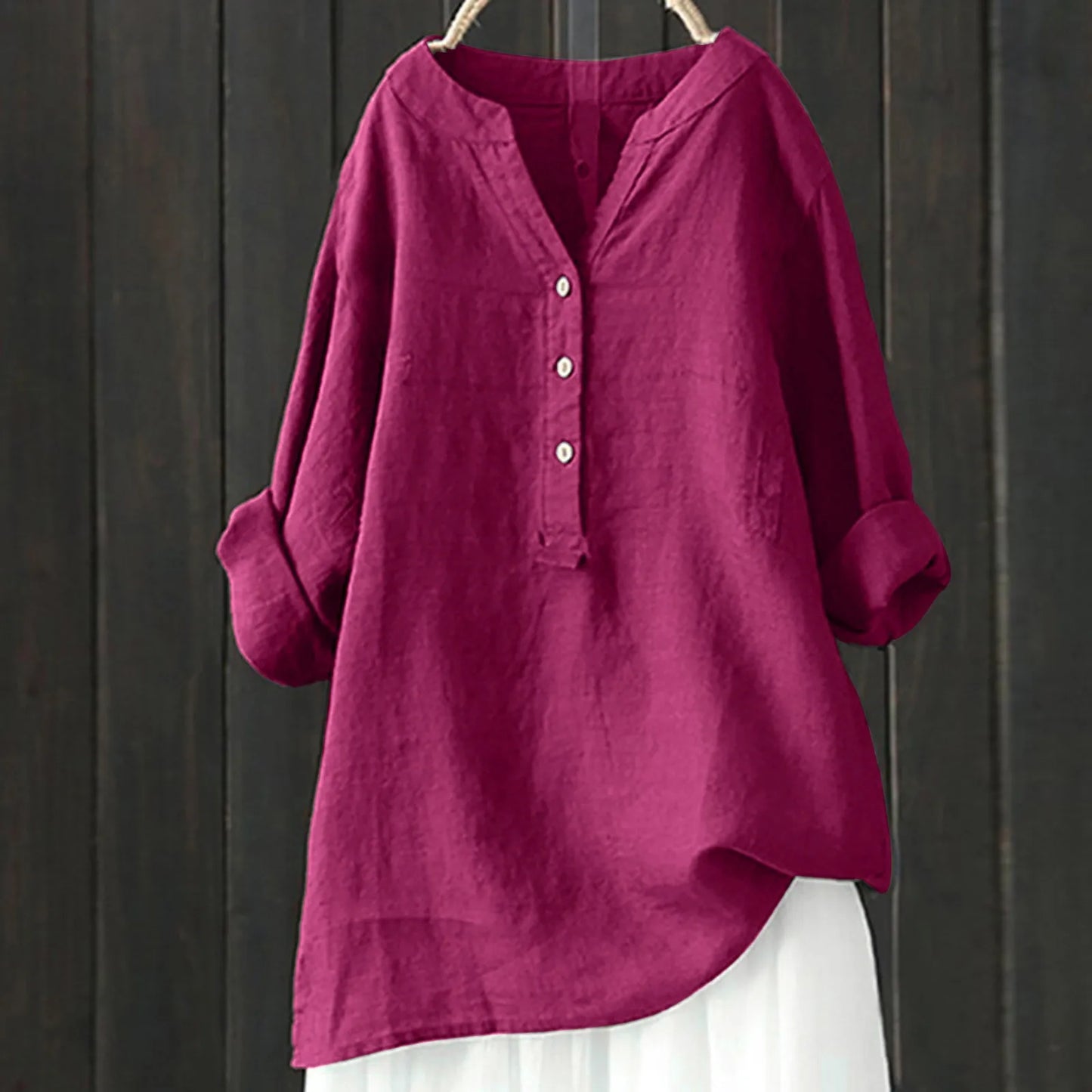 Plus Size 5XL Casual Loose Cotton Linen Blouse Shirt Women Long Sleeved Oversize Blouse Vintage Loose Blouses Spring Summer