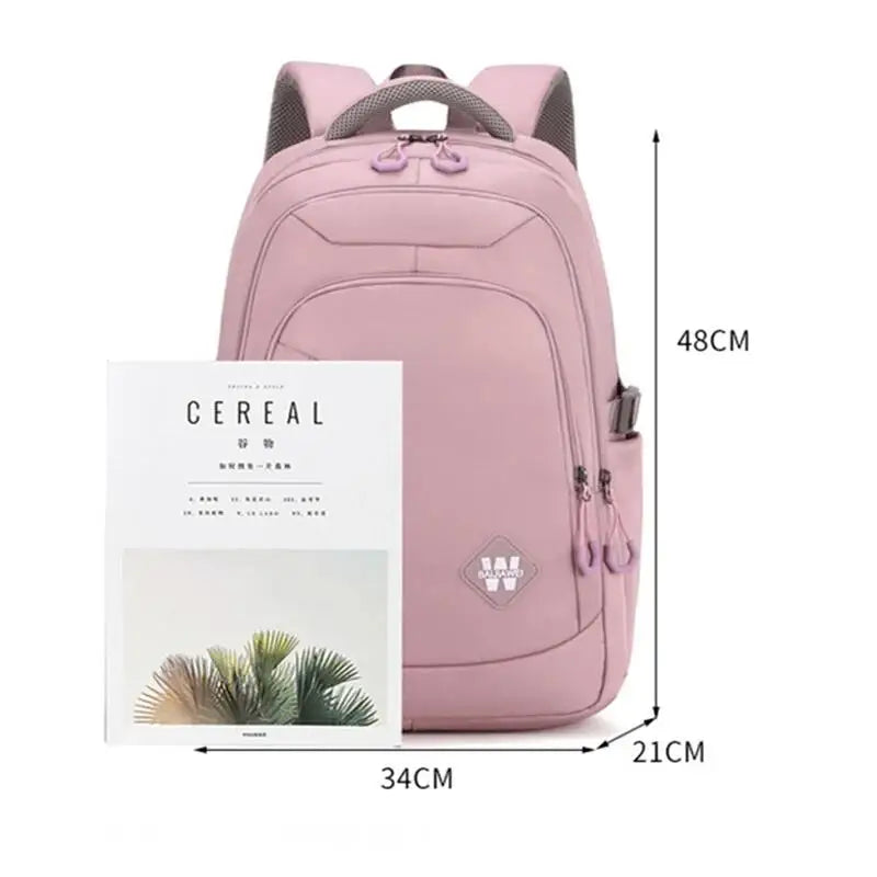 School Backpack For Grils Large Capacity School Bag Multifunctional College Middle High Shoulder Bags Water Resist