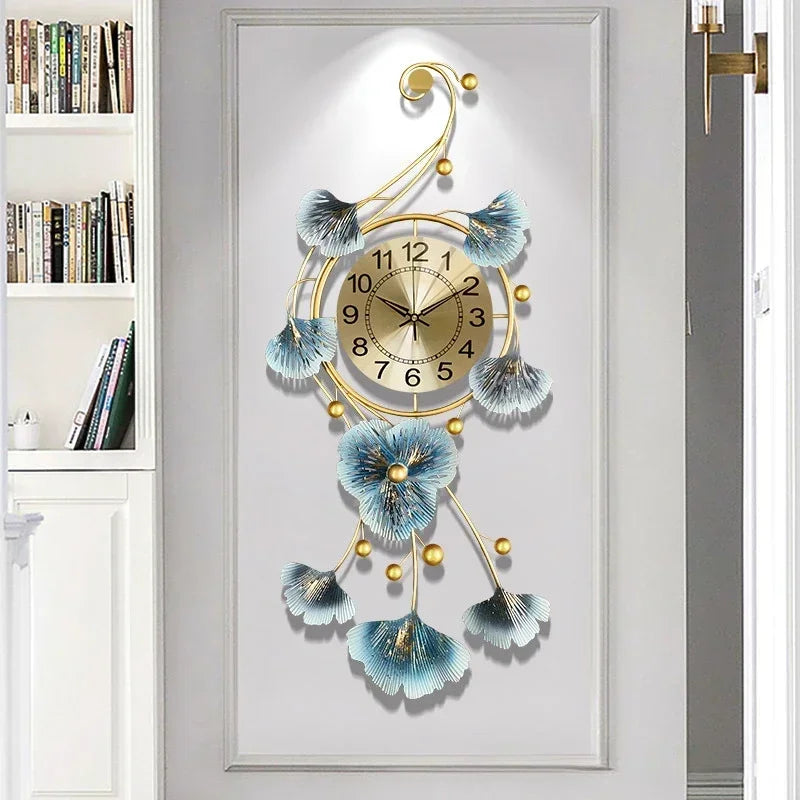 Luxury Wall Clock Modern Design Large Wall Art Living Room Decoration Metal Clocks Home Decor Digital Mute Watch Reloj De Pared