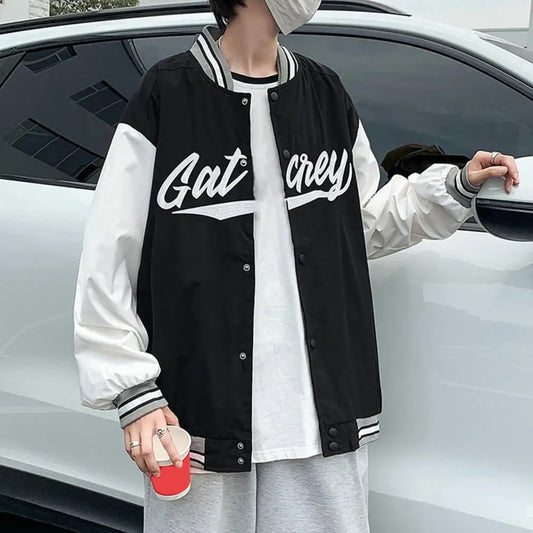 Men Clothing Spring Autumn Coats Male Baseball  Embroidered Jackets for Men Loose Fashion Coat