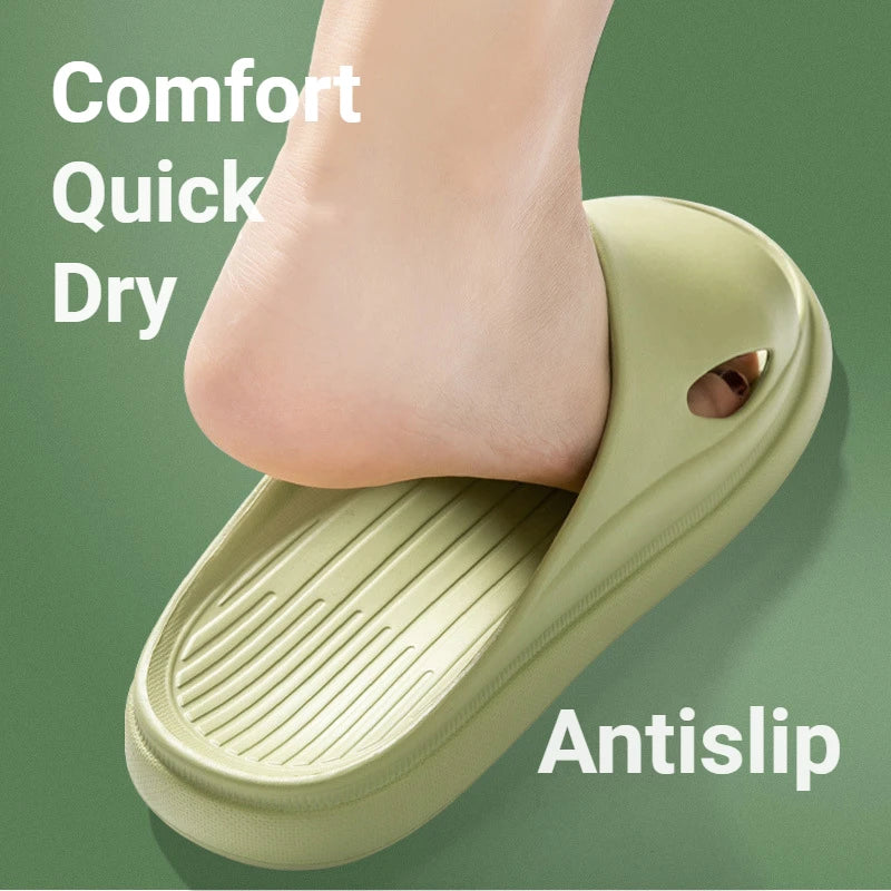 Bathroom Slippers Summer Indoor Floor Non-slip Slippers Unisex Slides Couple Family Women Men Hotel Bathroom Bath Sandal Mules