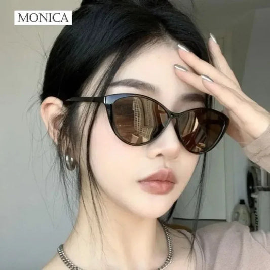 Small Frame Vintage Cat Eye Sunglasses Polygon Women Men Shades Retro Cat Eye Sun Glasses Anti UV Travel  Eyewear for Female