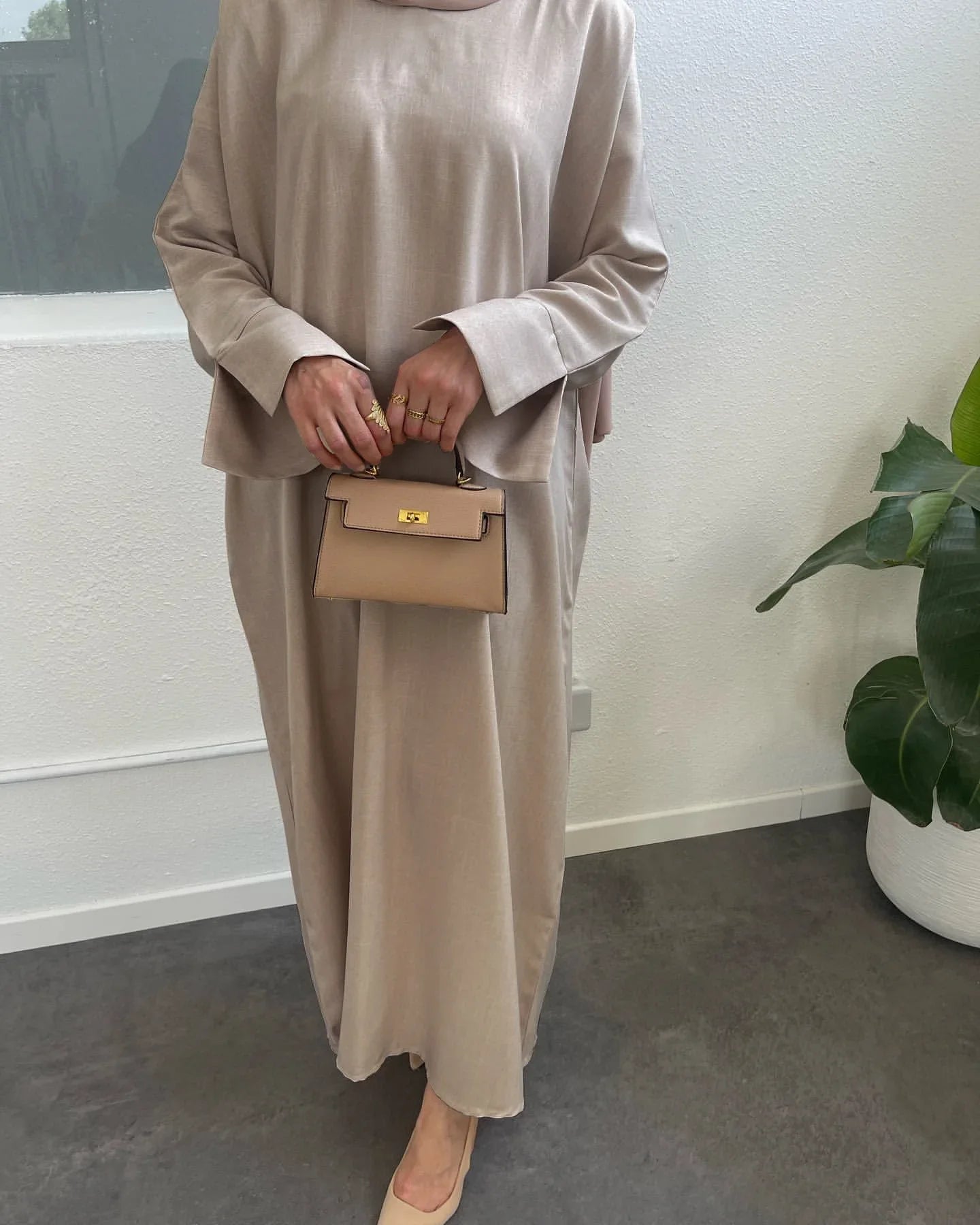 Eid Closed Linen Abaya Dubai Luxury  Muslim Hijab Dress Turkish Saudi Abayas for Women Islamic Prayer Clothing Casual Kaftan Ramadan