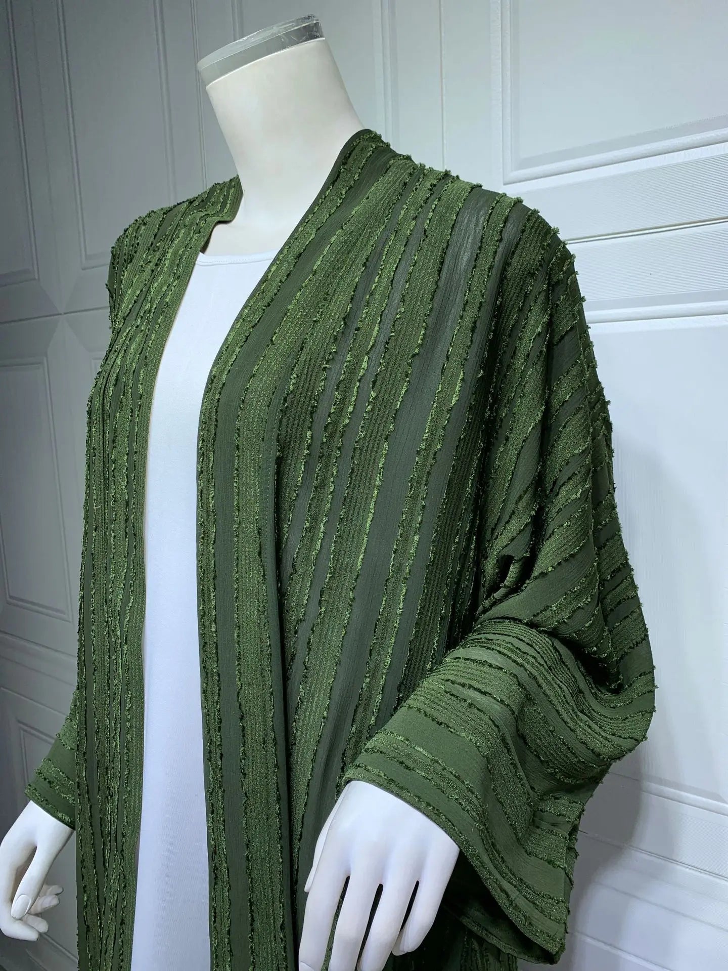 New Fashion Muslim Kimono Abaya Solid Striped Retro Ethnic Cardigan Robe Dubai Middle Eastern Saudi Arabia Eid Clothes luxury elegant