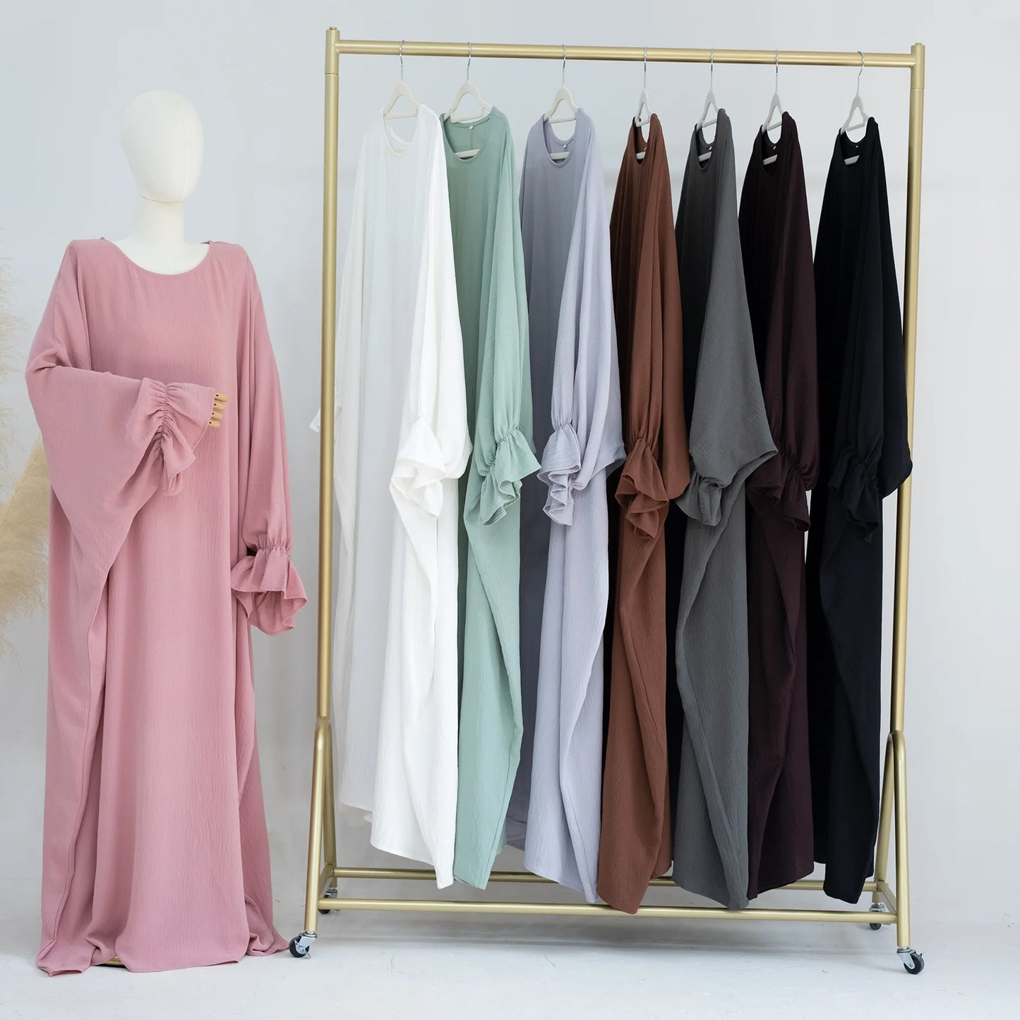 Dubai Abaya For Women Modest Turkish Dresses Eid Ramadan Abayas Plain Dress Arabic Long Robe Female Islam Clothing