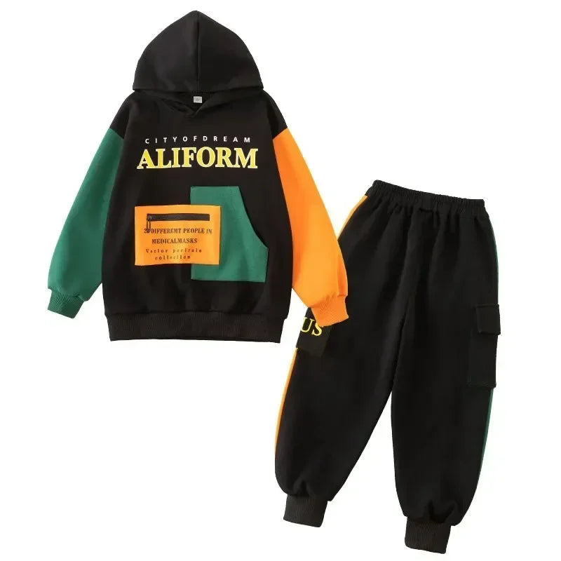 Boys Clothes Set Spring Autumn Cotton Junior Hoodie 2pcs Boy Tracksuit Children's Casual Suit Kids Clothing Set