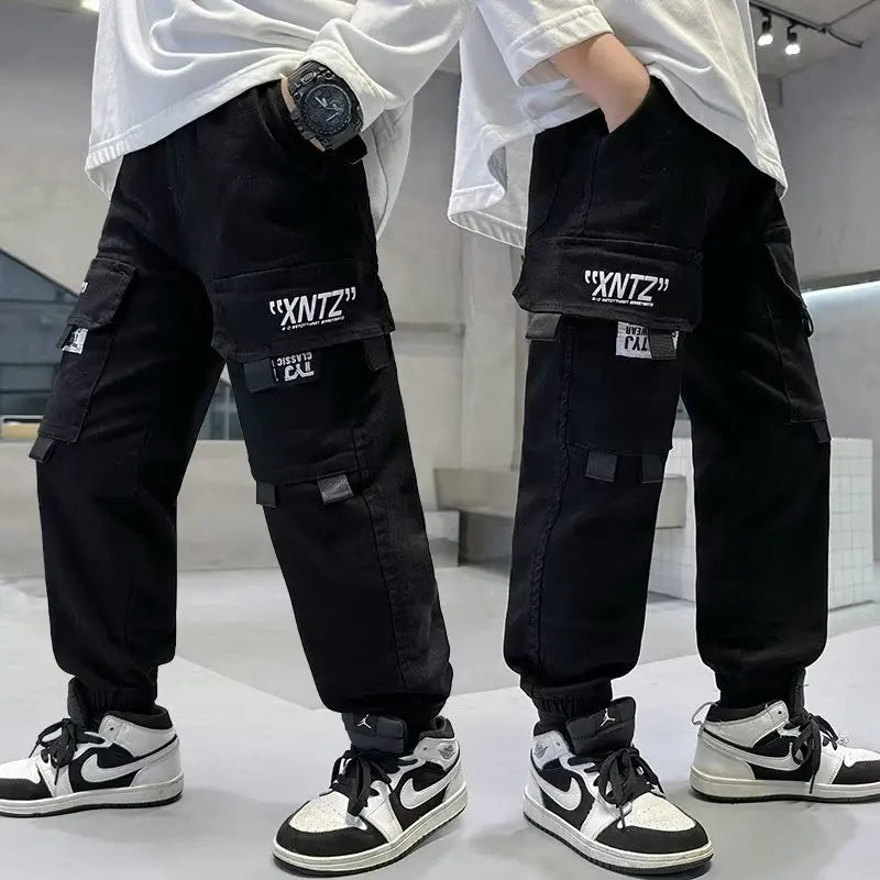 Boys Cargo Pants Spring Autumn Trousers Casual Kids Sport Pants Teenage Children Clothes for 5 6 7 8 9 10 11 12 Years Old