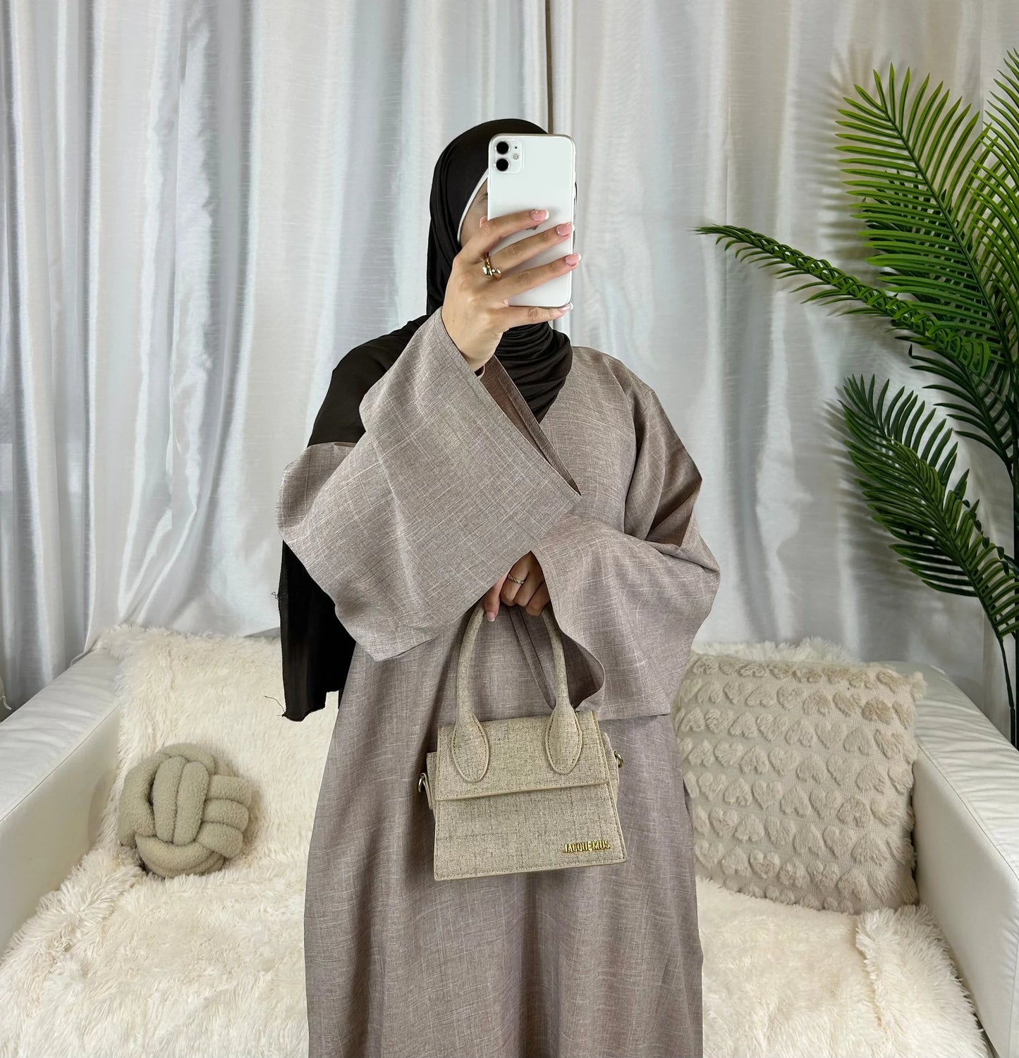 Closed Linen Abaya Dubai Luxury Plain Muslim Hijab Dress Turkey Casual African Dresses Abayas for Women Ramadan Eid Islam Kaftan