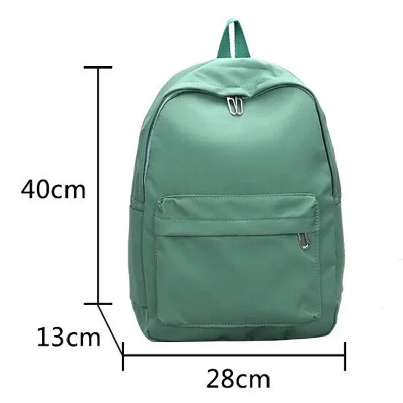 High Quality  Waterproof Nylon Women Backpack Female Travel Bag Backpacks Schoolbag for Teenage Girls Solid Color Bookbag