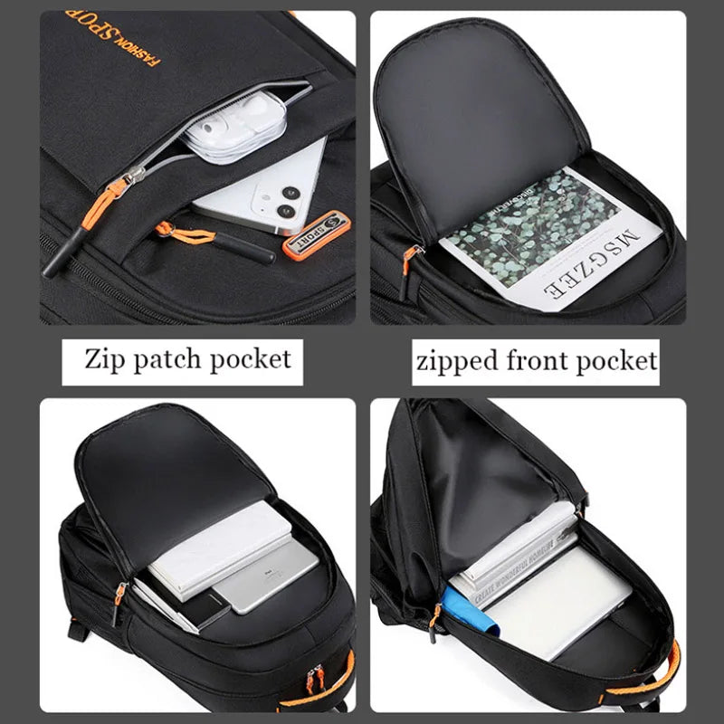 Large Capacity Backpacks Oxford Cloth Men's Backpacks Lightweight Travel Bags School Bags Business Laptop Packbags Waterproof