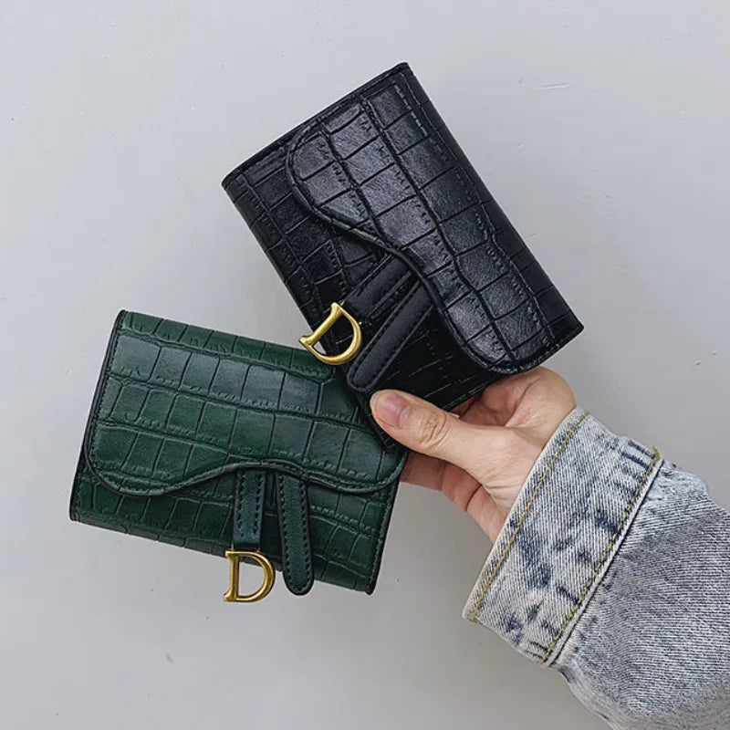 Women's Wallet  Korean Style D Letter Buckle Coins Purses Wallet Card Bag Key Wallet Luxury