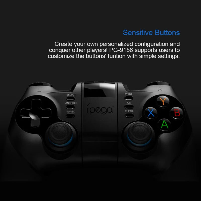 Ipega PG-9156 Bluetooth 2.4G Wireless Gamepad Mobile Game Controller For Playstation 4 PS4 iOS MFI Games Android PS3 PC Win 11