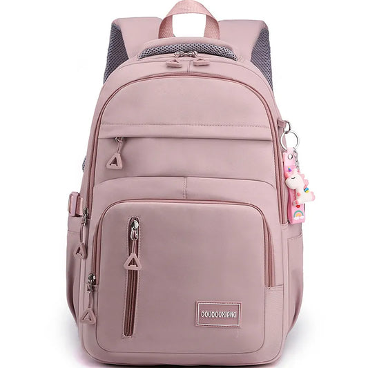 Schoolbag girls primary school students light weight reduction child female junior high school students large capacity backpack