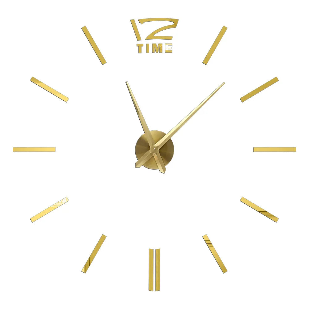 Modern Design Large Wall Clock 3D DIY Quartz Clocks Fashion Watches Acrylic Mirror Stickers Living Room Home Decor Horloge