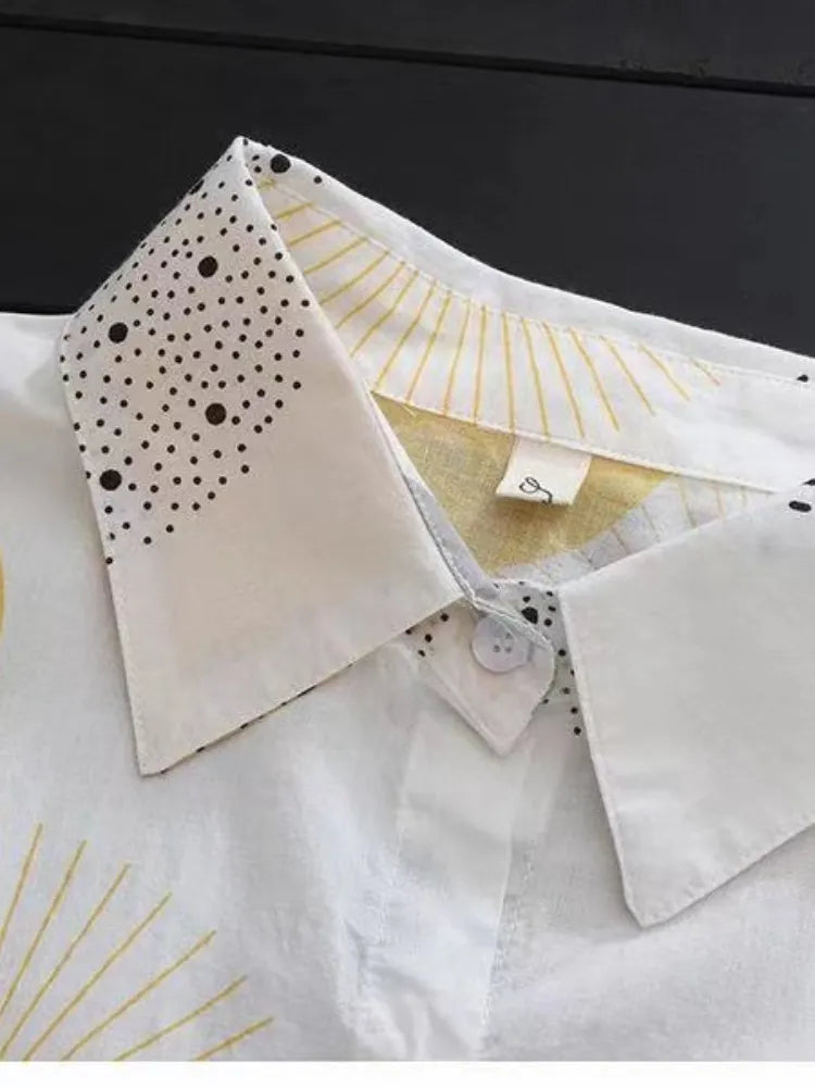 Chic Women Blouse Korean Style Women Clothing Blouse Women  Luxury Designer Fashion White Shirt New Outerwear Top Women