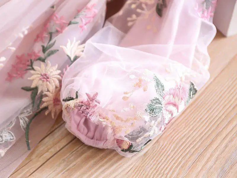 Elegant Flower Girls Dress Wedding Party Princess Dress Casual Kids Clothes Lace Long Sleeves Dress Children's Vestidos For 3-8T kids girls  toddlers