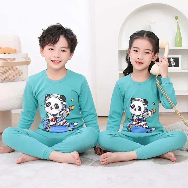 Baby Boys Pajamas Autumn Long Sleeved Children's Clothing Sleepwear Teen Pajama Cotton Pyjamas Sets For Kids 6 8 10 12 14 Years