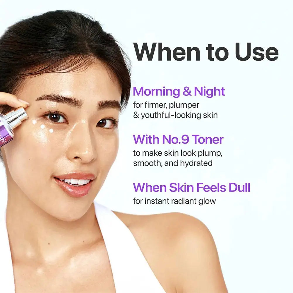 Numbuzin 9+ NAD+ Eye Cream Liquid Ultrasonic Essence Firms Moisturizes Reduces Fine Lines Dark Circles Nourishing Hydration